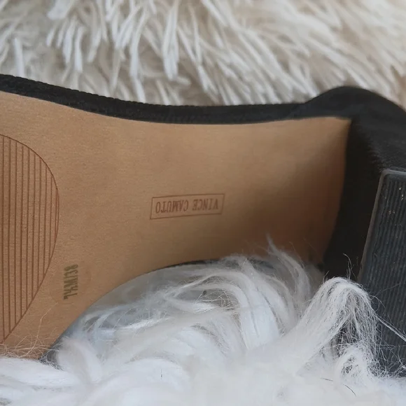 Vince Camuto Black Square Heels with Ankle Strap - Picture 8 of 12